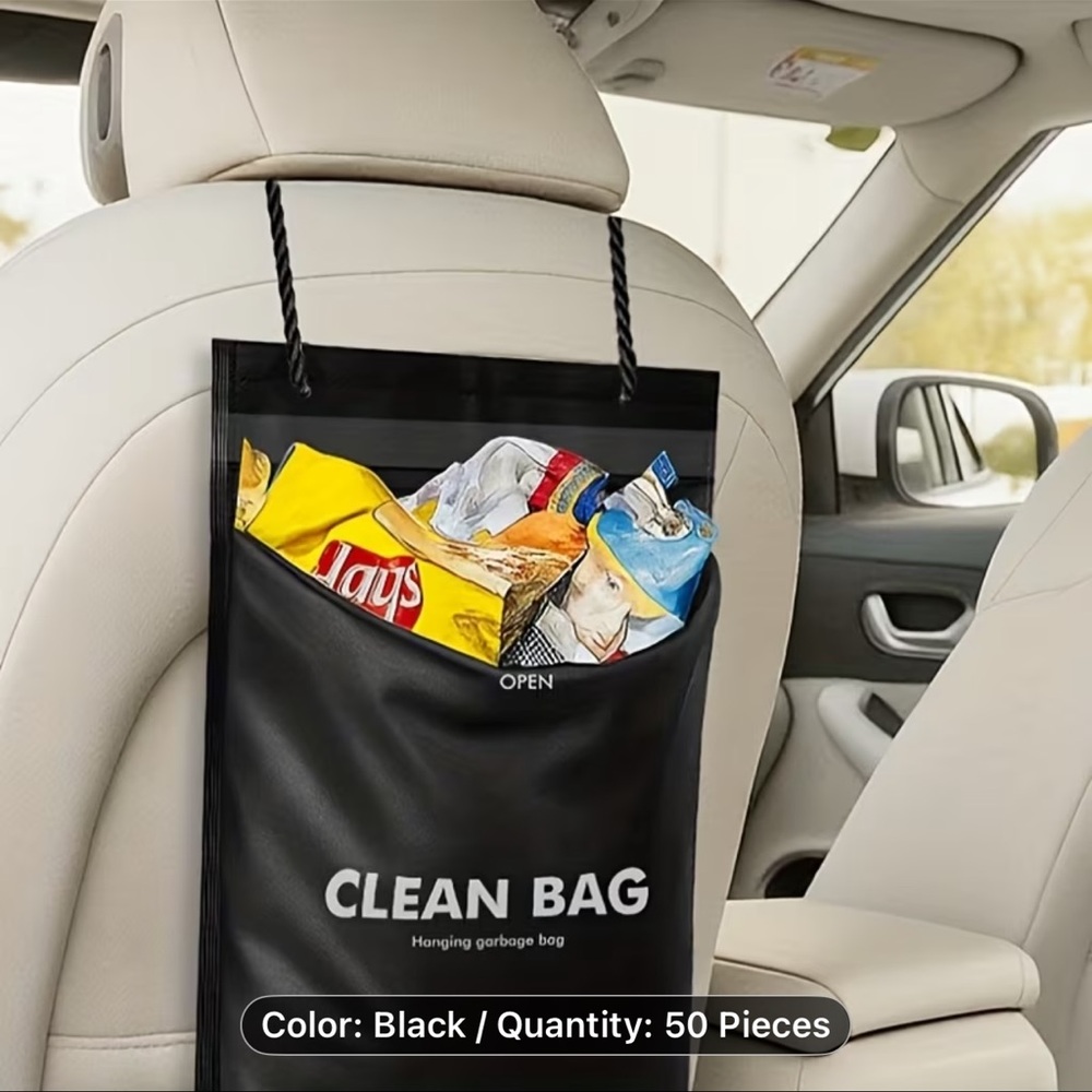 Black Car Trash Bags — (50 Pack) - Picture 3 of 5